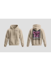 Campus Fesztivál DRK Hoodie offwhite rózsaszín lufi  Campus Fesztivál DRK Hoodie offwhite rózsaszín lufi