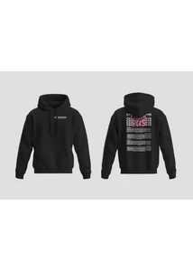 Campus Fesztivál DRK Hoodie fekete rózsaszín line up  Campus Fesztivál DRK Hoodie fekete rózsaszín line up