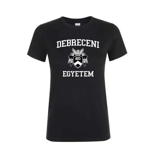 DE fekete női póló S