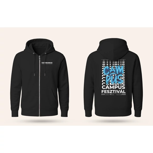 Campus Fesztivál DRK Zip Up fekete kék lufi  Campus Fesztivál DRK Zip Up fekete kék lufi