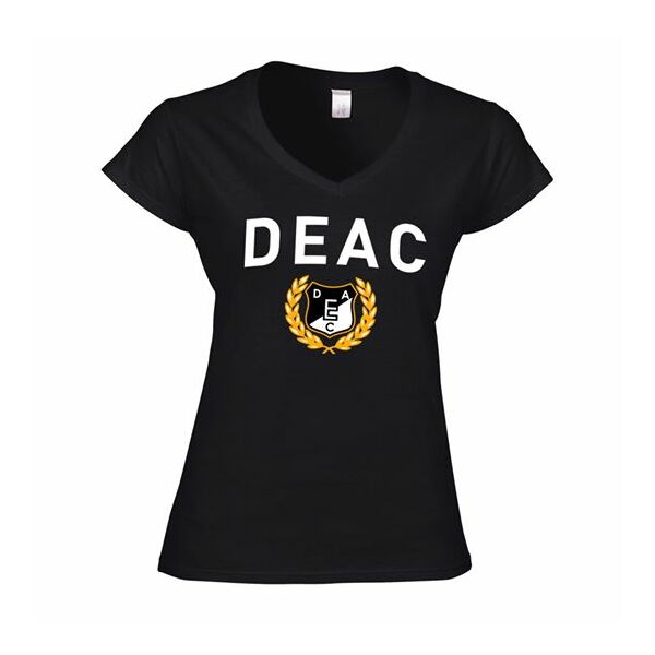DEAC V-nyakú női póló fekete XL