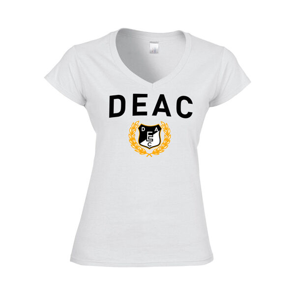 DEAC V-nyakú női póló fehér XL